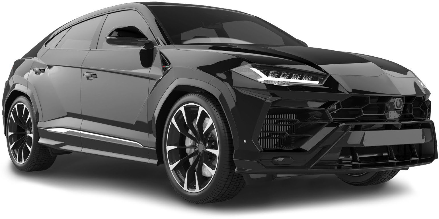 Black Lamborghini Urus tinted with PremiumTech Economy Series window film